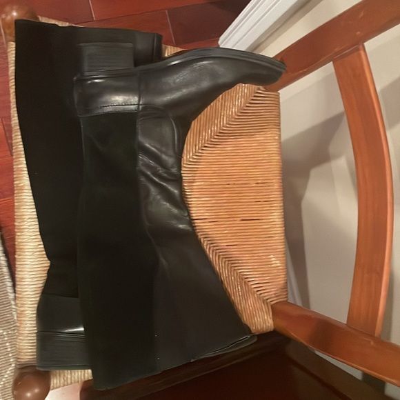 Franco Sarto Tall Black Leather Boot W Sz 8 - Picture 10 of 11
